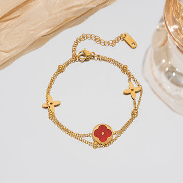 Flower Gold Layered - Bracelet Style 6