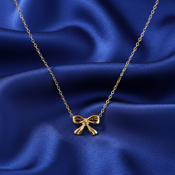 Gold Bow - Necklace