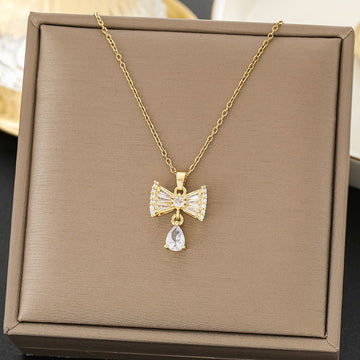 Fancy Bow Gold - Necklace