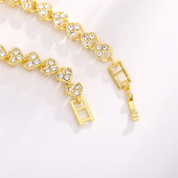 Gold Diamond Heart - Bracelet