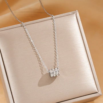 Circle Diamonds Silver - Necklace