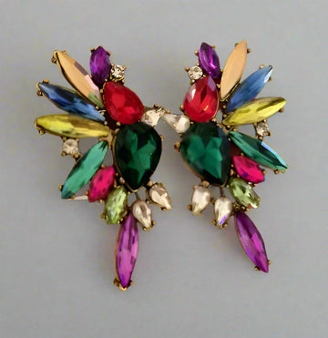 Multi Crystal Butterfly - Earring
