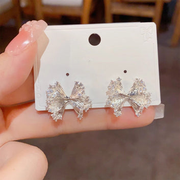 SIlver Foil Flake Diamonds - Earring