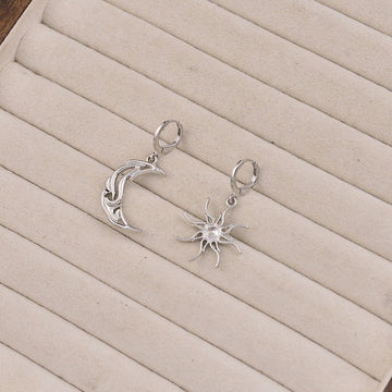 Silver Moon & Star - Earring
