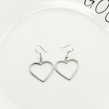 Silver Glam Heart - Earring