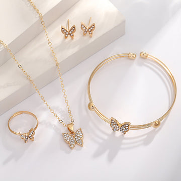 Blinky Butterfly Gold - Jewelry Set