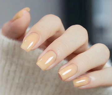 Pale Yellow - Press On Nail Set Of 24 - Free 24 Pcs Sticker Sheet Included