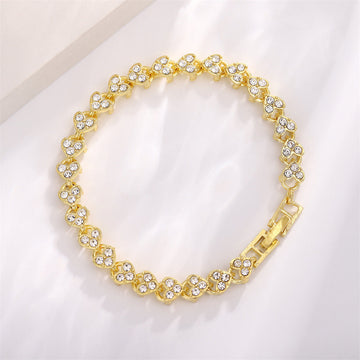 Gold Diamond Heart - Bracelet
