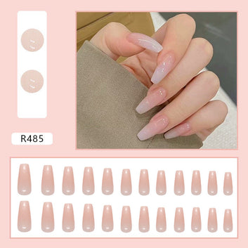Pastel Pink - Press On Nail Set Of 24 - Free 24 Pcs Sticker Sheet Included