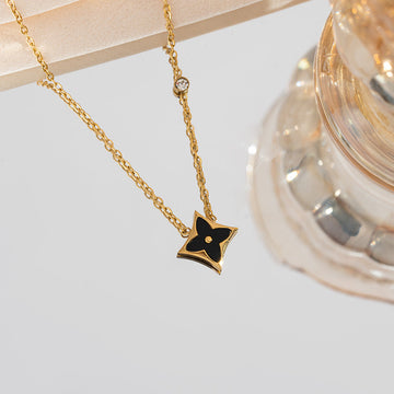Black Flower Gold - Necklace Style 2