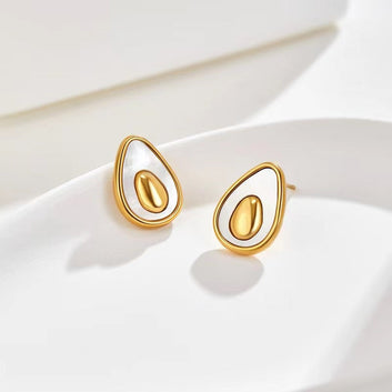 Gold Avocado - Earring