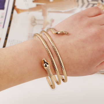 Gold Snake Bangle - Bracelet