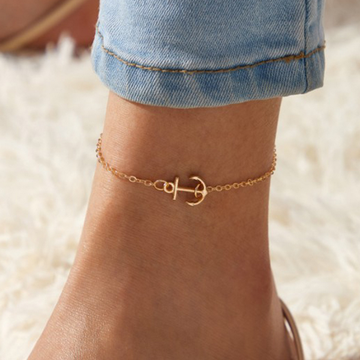 Gold Anchor - Anklet