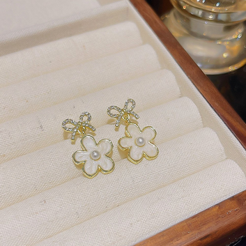 Blinky Bow Flower Gold - Earring
