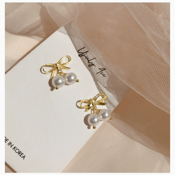Blinky Bow Gold - Earring