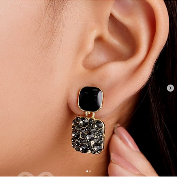 Black Diamond Gold - Earring