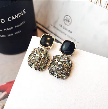 Black Diamond Gold - Earring
