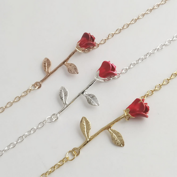 Gold Rose Flower - Bracelet