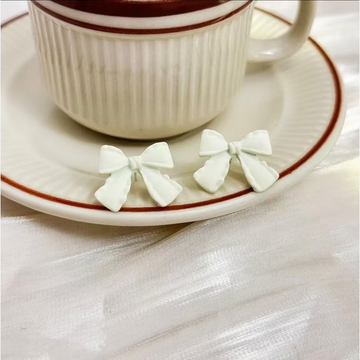 White Bow - Earring