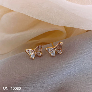 Diamond Butterfly Gold - Earring