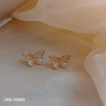 Diamond Butterfly Gold - Earring