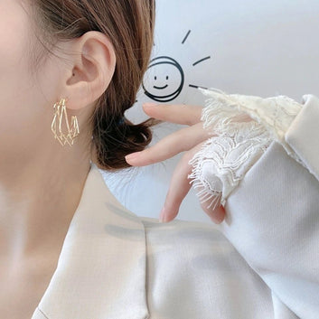 Geometric Hoop Gold - Earring