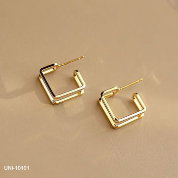 Geometric Square Gold - Earring