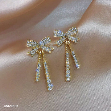 Sparkle Diamonds Bow Gold - Earring