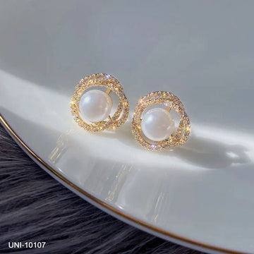 Pearl Diamond Rings Gold - Earring