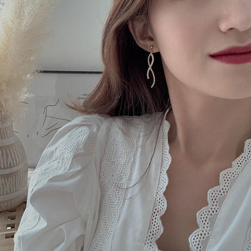 Twist Pearl Gold - Earring
