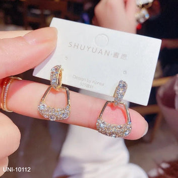 Crystal Diamonds Gold - Earring
