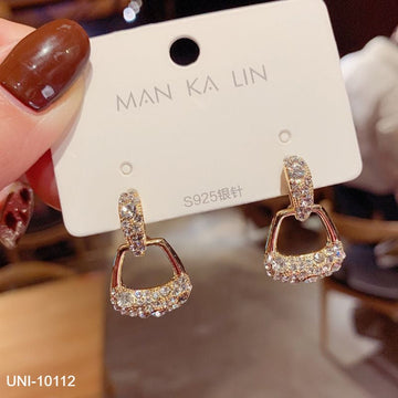 Crystal Diamonds Gold - Earring