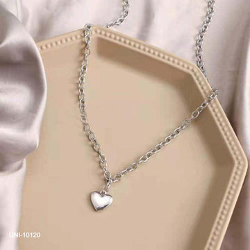 Silver Foiled Heart - Necklace
