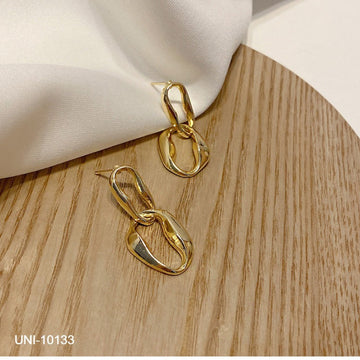 Fancy Hoop Gold Foiled - Earring
