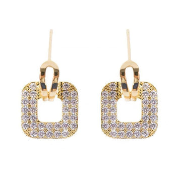 Diamonds Square Gold - Earring