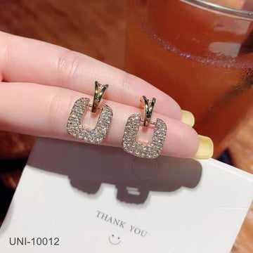 Diamonds Square Gold - Earring