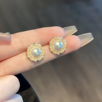 Round Pearl Beads - Earring