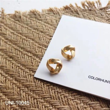 Geometric Foiled Gold- Earring