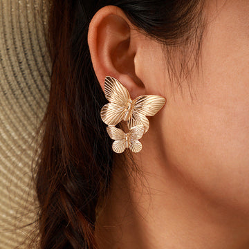 Butterfly Foiled Gold - Earring Style 1