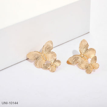 Butterfly Foiled Gold - Earring Style 1