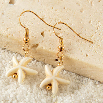 White Star Fish - Earring