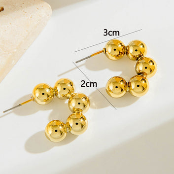 Fancy Gold Foil - Earring Style 9