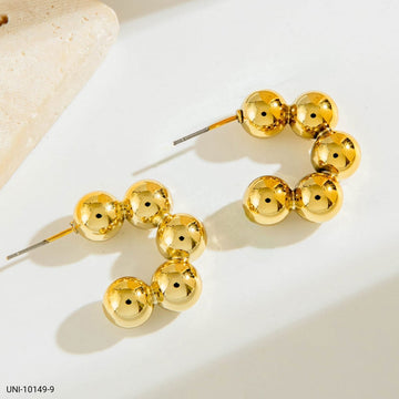 Fancy Gold Foil - Earring Style 9