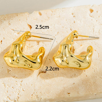 Fancy Gold Foil - Earring Style 11