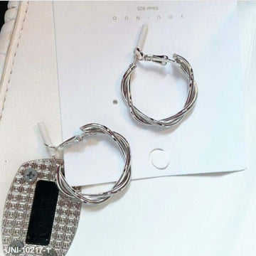 Twist Hoop Silver - Earring
