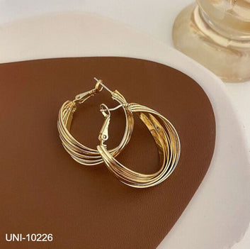 Fancy Twist Hoop Gold - Earring