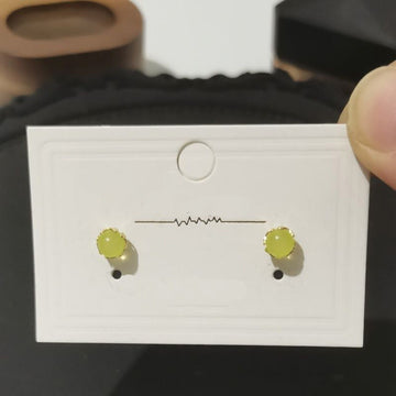 Yellow Lemon Stone - Earring