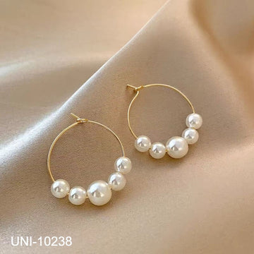 Beaded Pearls Gold - Earring