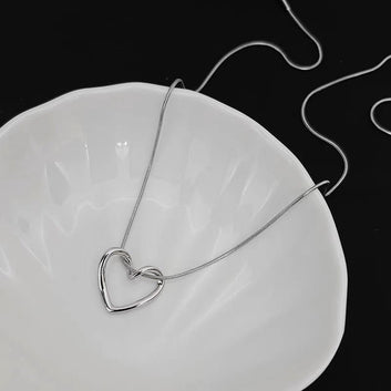 Silver Heart - Necklace Style 2
