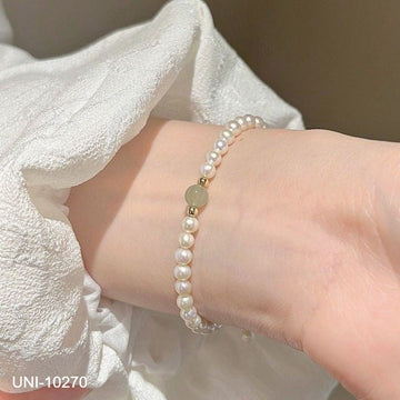Pearl & Green Stone - Bracelet